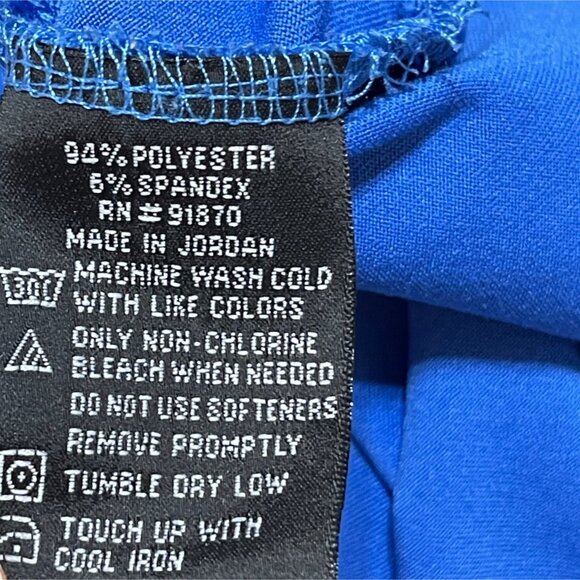 Pebble Beach Performance Polo Shirt Blue White S Small Golf - Picture 4 of 4